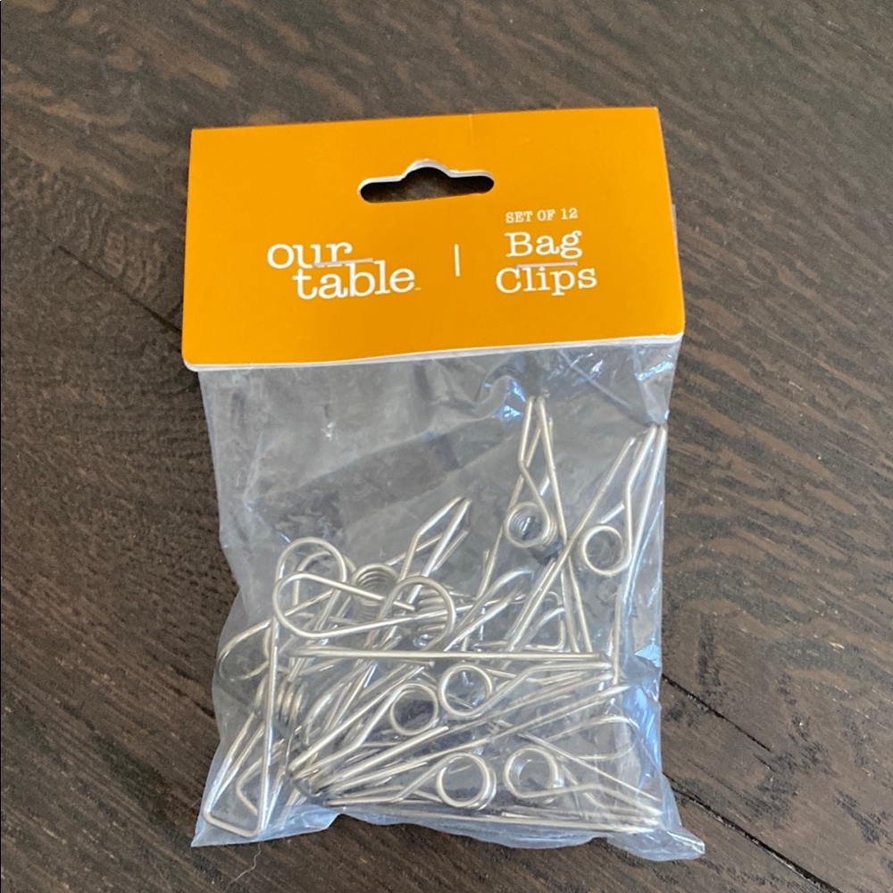 Silver Our Table Bag Clips